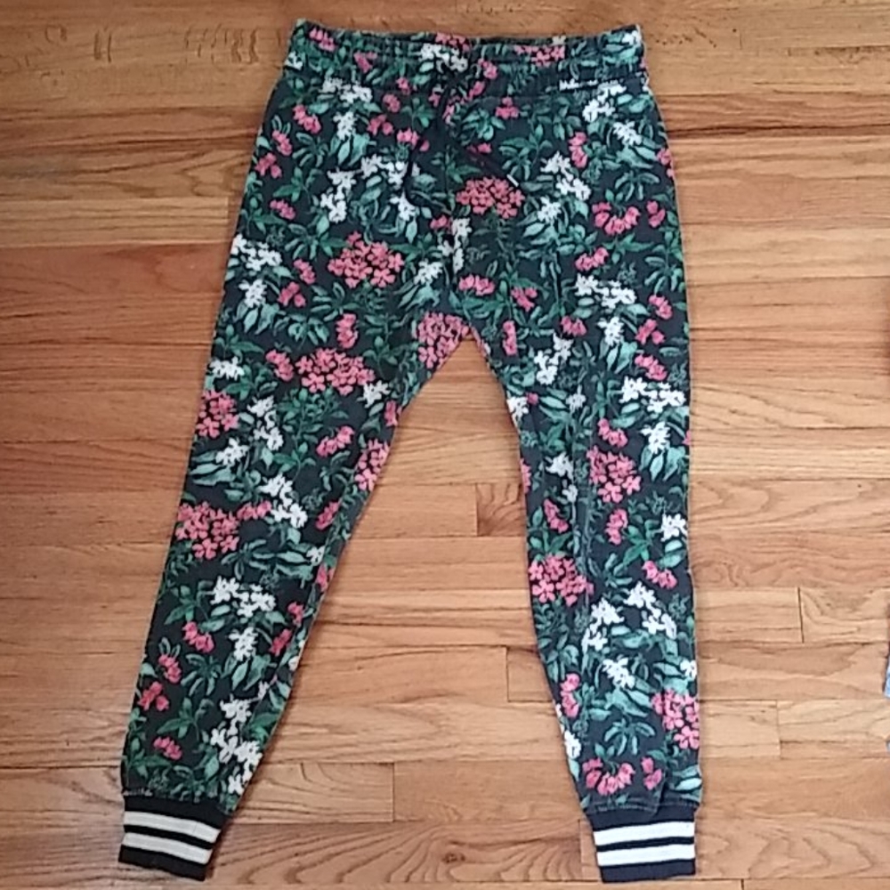 Fun floral joggers